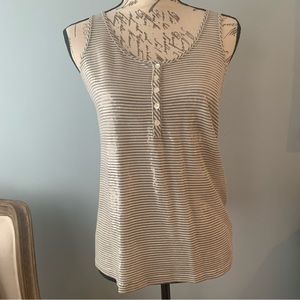 ✨❗️SALE❗️J. Crew Gray White Stripe Sequin Tank Top J Crew Glitter Sparkle